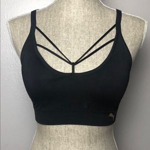Puma Strappy Black Sports Bra M